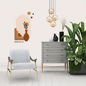 استیکر دکوراتیو مینیمال سبک بوهو کد T6640