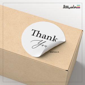 استیکر تشکر از خرید طرح Thank You مینیمال | کد T7329
