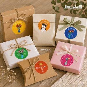 استیکر تشکر از خرید طرح Thank You مجموعه فانتزی | کد T7355