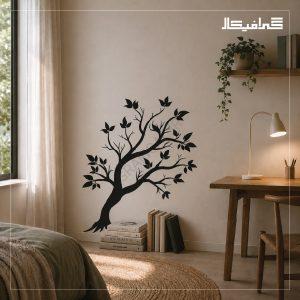 استیکر دیواری مدل درخت مینیمال انتزاعی مشکی | کد T7662